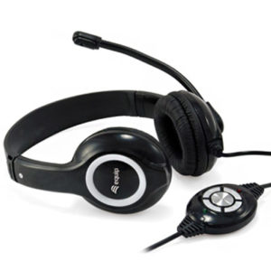 Equip Auriculares con Microfono USB - Control de Volumen - Color Negro