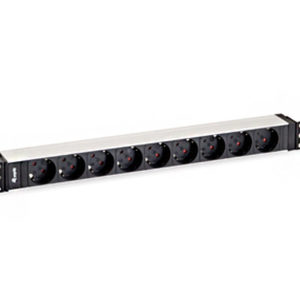 Equip Regleta de Aluminio con 9 Shuckos para Montaje en Rack 19" 1U - Cable de 1.80m