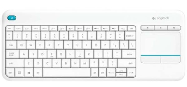 Logitech K400 Plus Teclado Inalambrico Touchpad - PC, TV - Color Blanco