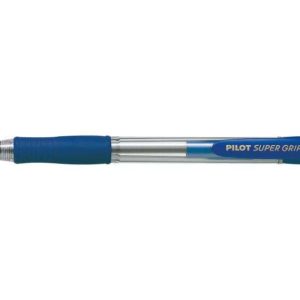 Pilot Boligrafo de Bola Retractil SuperGrip - Punta Redonda 1.0mm - Trazo 0.27mm - Tinta de Aceite - Grip Ergonomico - Color Azul