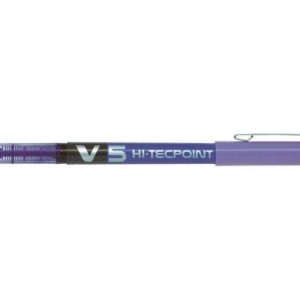 Pilot Boligrafo de Tinta Liquida V5 HI-Tecpoint Rollerball - Punta Fina de Aguja 0.5mm - Trazo 0.3mm - Color Violeta
