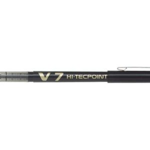 Pilot Boligrafo de tinta liquida V7 HI-Tecpoint Rollerball - Punta fina de aguja 0.7mm - Trazo 0.5mm - Color Negro
