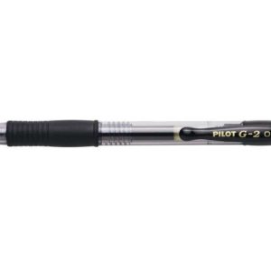 Pilot Boligrafo de Gel G2 Rollerball Retractil - Recargable - Punta de Bola Redonda 0.7mm - Trazo 0.32mm - Grip Ergonomico - Color Negro