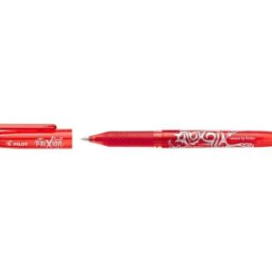 Pilot Frixion Ball Boligrafo de Gel Borrable - Punta de Bola 0.7mm - Trazo 0.4mm - Grip Ergonomico - Color Rojo