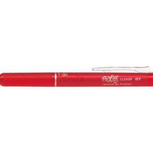 Pilot Boligrafo de Gel Borrable Retractil Frixion Clicker - Punta de Bola Redonda 0.7mm - Trazo 0.4mm - Grip Ergonomico - Color Rojo