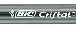 Bic Cristal Large Boligrafo de Bola - Punta Gruesa de 1.6mm - Trazo de 0.60mm - Tinta con Base de Aceite - Translucido - Color Negro