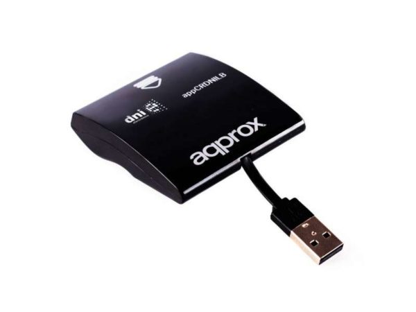 Approx Lector de DNI Electronico/Tarjeta Sanitaria - USB 2.0 - Color Negro