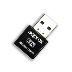 Approx Adaptador Nano USB WiFi Inalambrico - Hasta 300Mbps - Chipset Realtek 8192EU