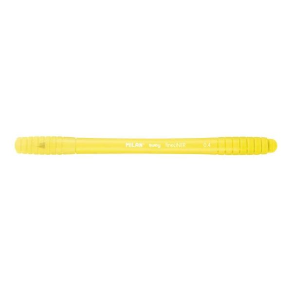 Milan Sway Fineliner Rotulador - Punta Fina 0.4mm - Ergonomico - Tinta al Agua - Color Amarillo