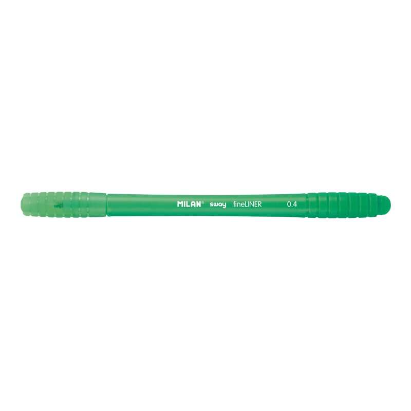 Milan Sway Fineliner Rotulador - Punta Fina 0.4mm - Ergonomico - Tinta al Agua - Color Verde