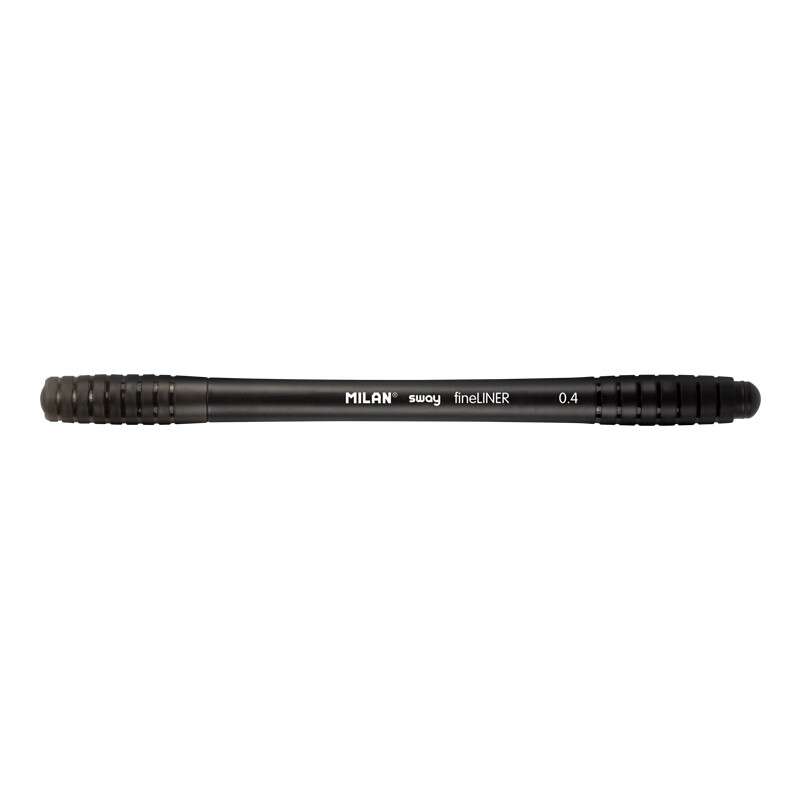 Milan Sway Fineliner Rotulador - Punta Fina 0.4mm - Ergonomico - Tinta al Agua - Color Negro