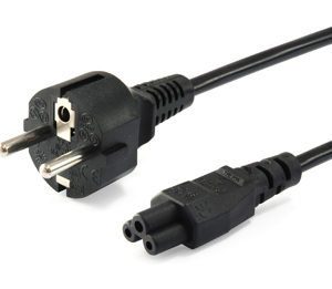Equip Cable de Alimentacion C5 a Schuko Hembra/Macho - Longitud 1.8m - Color Negro