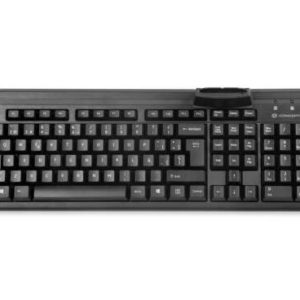 Conceptronic Teclado Qwerty Español con Lector de Tarjetas Inteligentes - Teclado Numerico - Color Negro