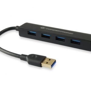 Conceptronic Hub Extensor USB3.0 a  4 Puertos USB3.0 - 5Gbps - Negro