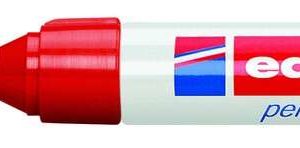 Edding Nº1 Rotulador Permanente - Punta Biselada - Trazo entre 1 y 5 mm. - Recargable - Secado Instantaneo - Color Rojo