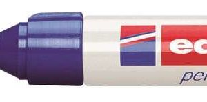 Edding Nº1 Rotulador Permanente - Punta Biselada - Trazo entre 1 y 5 mm. - Recargable - Secado Instantaneo - Color Azul