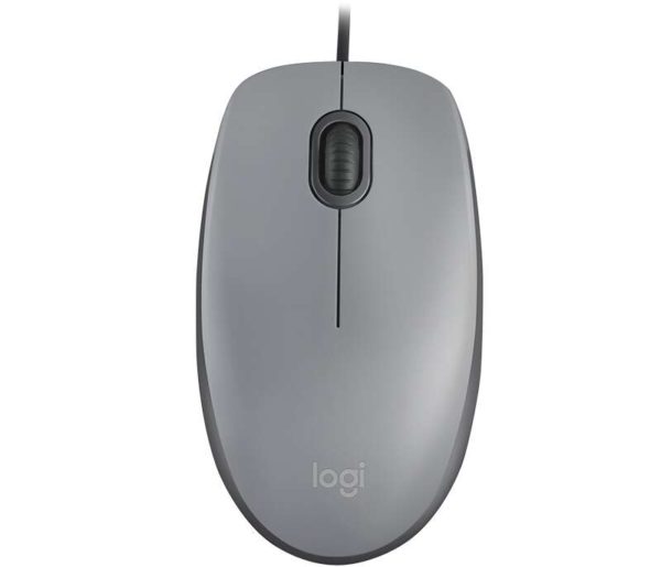 Logitech M110 Silent Raton USB 1000dpi - 3 Botones - Silencioso - Uso Ambidiestro - Cable de 1.80m - Color Gris