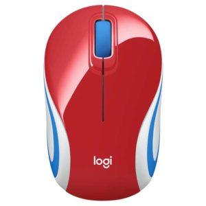 Logitech M187 Raton Inalambrico USB 1000dpi - 3 Botones - Uso Ambidiestro - Color Rojo