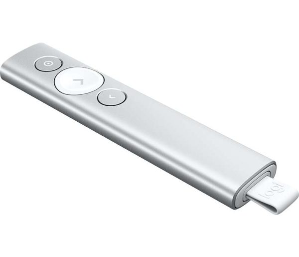 Logitech Spotlight Presentador Inalambrico - Radio de Accion 30m - Vibracion - Color Plata