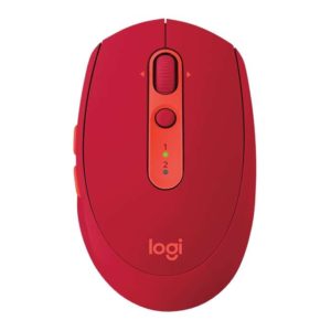 Logitech M590 Silent Raton Inalambrico USB 1000dpi - Silencioso - 7 Botones - Uso Diestro - Color Rojo
