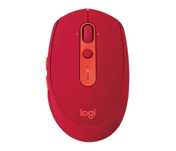 Logitech M590 Silent Raton Inalambrico USB 1000dpi - Silencioso - 7 Botones - Uso Diestro - Color Rojo