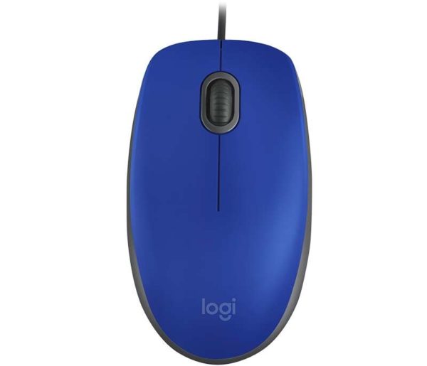 Logitech M110 Silent Raton USB 1000dpi - 3 Botones - Silencioso - Uso Ambidiestro - Cable de 1.80m - Color Azul