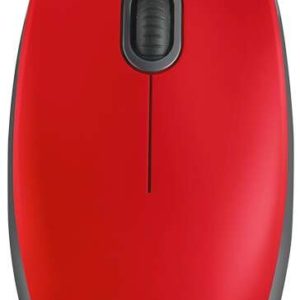 Logitech M110 Silent Raton USB 1000dpi - 3 Botones - Silencioso - Uso Ambidiestro - Cable de 1.80m - Color Rojo