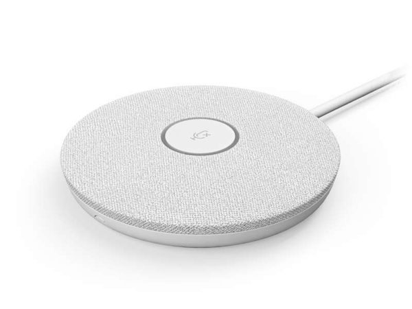 Logitech Base de Microfono Rally - Tecnologia Rightsound - Indicador LED de Silencio - Apto para Techos - Color Blanco