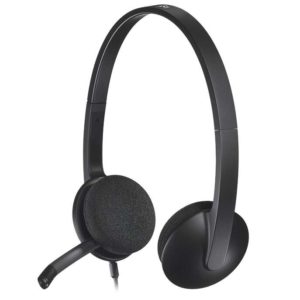 Logitech H340 Auriculares con Microfono USB - Microfono Plegable - Diadema Ajustable - Almohadillas Acolchadas - Cable de 1.80m - Color Negro