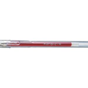 Pilot Boligrafo de Gel G1 - Recargable - Punta de Bola 0.5mm - Trazo 0.3mm - Cuerpo Transparente - Color Rojo