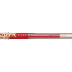 Pilot Boligrafo de Gel G1 Grip - Recargable - Grip de Goma - Punta de Bola 0.5mm - Trazo 0.3mm - Cuerpo Transparente - Color Rojo
