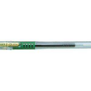 Pilot Boligrafo de Gel G1 Grip - Recargable - Grip de Goma - Punta de Bola 0.5mm - Trazo 0.3mm - Cuerpo Transparente - Color Verde