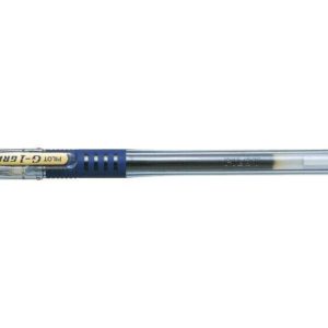 Pilot Boligrafo de Gel G1 Grip - Recargable - Grip de Goma - Punta de Bola 0.7mm - Trazo 0.32mm - Cuerpo Transparente - Color Azul