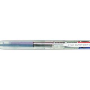 Pilot Boligrafo de Bola Retractil Super Grip G4 - 4 Colores - Punta 1.0mm - Trazo 0.27mm - Cuerpo Transparente