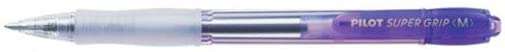 Pilot Boligrafo de Bola Retractil SuperGrip Neon Colour - Recargable - Punta 1.0mm - Trazo 0.25mm - Tinta a Base de Aceite - Color Violeta