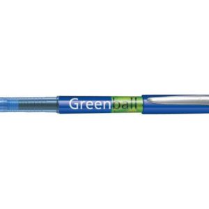Pilot Boligrafo de Tinta Liquida Greenball - Recargable - Fabricado con Plastico Reciclado - Punta Media 0.7mm - Trazo 0.35mm - Color Azul