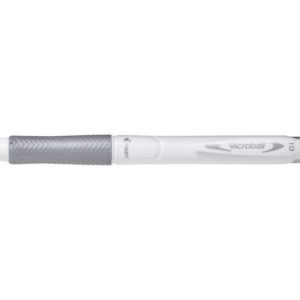 Pilot Boligrafo de Bola Retractil Acroball PureWhite - Recargable - Fabricado con Plastico Reciclado - Punta Redonda 1mm - Trazo 0.28mm - Grip Ergonomico - Color Negro
