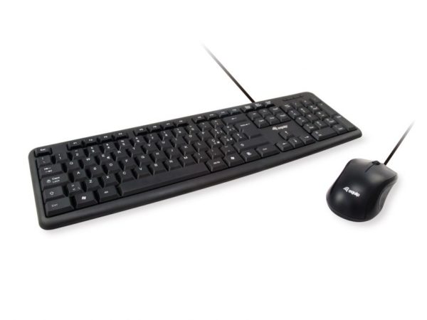 Equip Pack Teclado USB + Raton USB 1000dpi 3 Botones - Uso Ambidiestro - Cable de 1.35m - Color Negro- Italiano