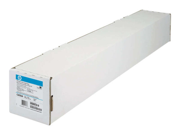 HP Bobina de Papel para Plotter - Blanco Brillante para Inyeccion de Tinta - 914mm x 45.7m - 90gr