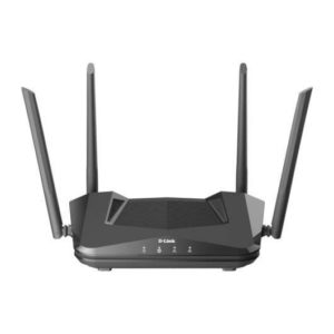 D-Link Router Inalambrico WiFi 6 AX1800 - Hasta 1800Mbps - 4 Puertos RJ45 10/100 Mbps - 4 Antenas Externas - MU-MIMO - OFDMA - Color Negro