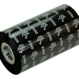 Zebra ZipShip 2300 Pack de 12 Cintas de Transferencia Termica Original - Cintas de Cera - Nucleo 12.7mm, Ancho 84mm, Longitud 74m
