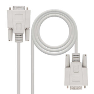 Nanocable Cable Serie Modem DB9 Macho a DB9 Hembra 3m - Color Beige