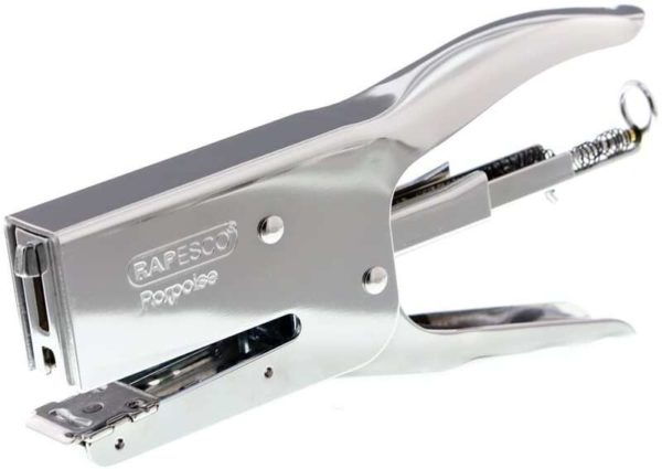 Rapesco Porpoise Grapadora Metalica de Tenaza - Hasta 20 Hojas - Grapas 26/6-8mm, 24/6-8mm - Grapado Cerrado