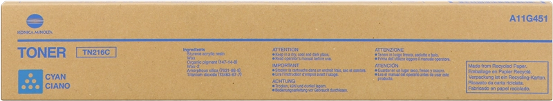 Konica Minolta TN216 Cyan Cartucho de Toner Original - TN216C/A11G451