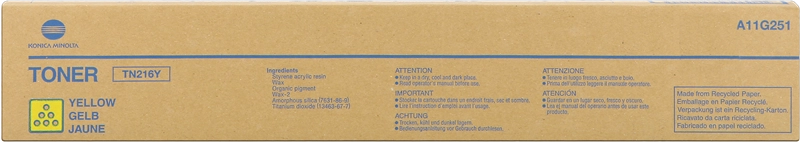 Konica Minolta TN216 Amarillo Cartucho de Toner Original - TN216Y/A11G251