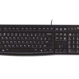 Logitech K120 Teclado USB - Resistente a Salpicaduras - Cable de 1.50m - Color Negro