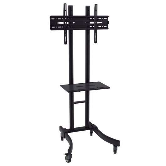 Approx Soporte de Suelo con Ruedas para TV 30"-55" - Bloqueo de Ruedas - Bandeja Multiusos - Peso Max 40Kg - VESA 600X400mm