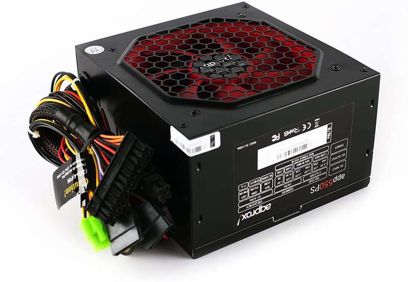 Approx Fuente de Alimentacion Gaming 550W ATX 2.31 - PFC - Ventilador Silencioso 120mm