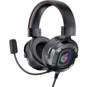 Conceptronic Auriculares Gaming con Microfono - Iluminacion LED - Diadema Ajustable - Almohadillas Acolchadas - Cable de 2.20m