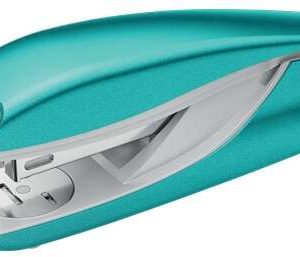 Petrus 635 Grapadora Metalica - Hasta 30 Hojas - Extraegrapas Integrado - Grapado Cerrado, Abierto y Clavado - Color Turquesa Metalizado